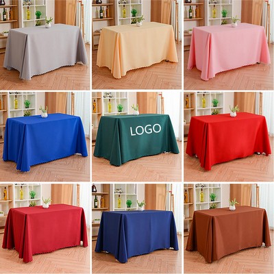 Solid Rectangular Hotel Tablecloth